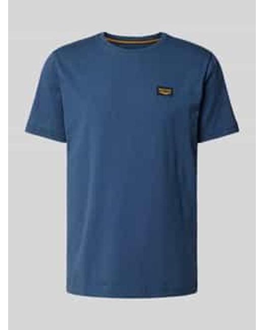 PME LEGEND T-shirt Met Labelpatch in het Blue voor heren