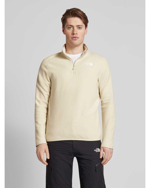 The North Face Sweatshirt mit kurzem Reißverschluss in Natural für Herren