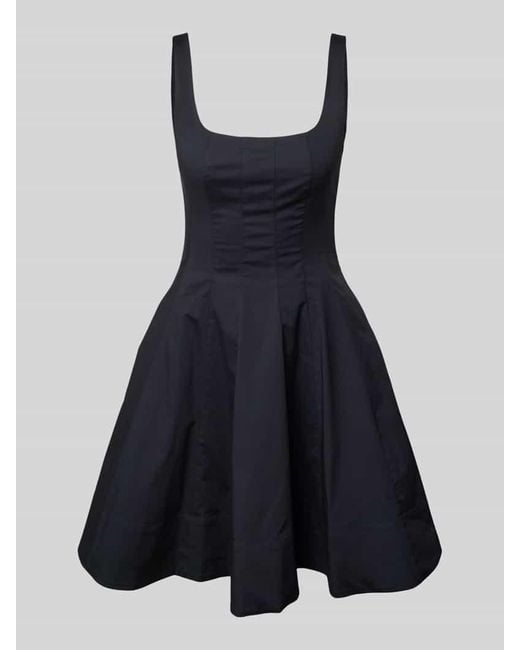 Staud Blue Minikleid mit Karree-Ausschnitt Modell 'MINI WELLS'