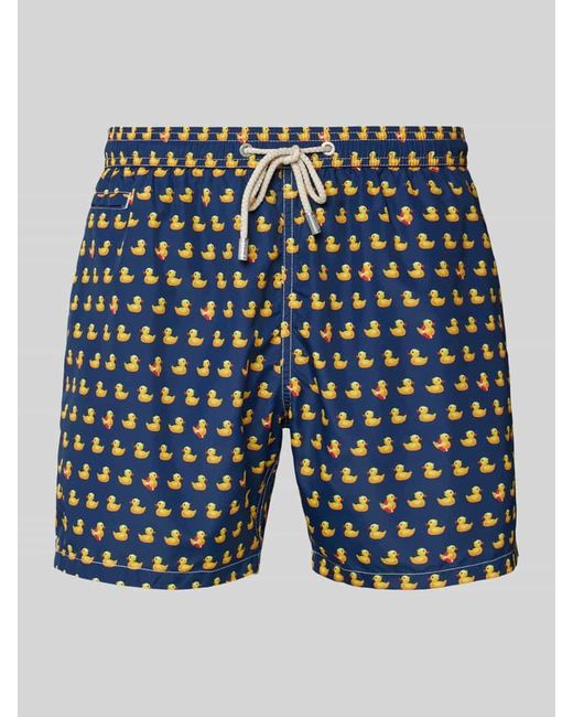 Mc2 Saint Barth Regular Fit Badeshorts mit Leistentasche in Blue für Herren
