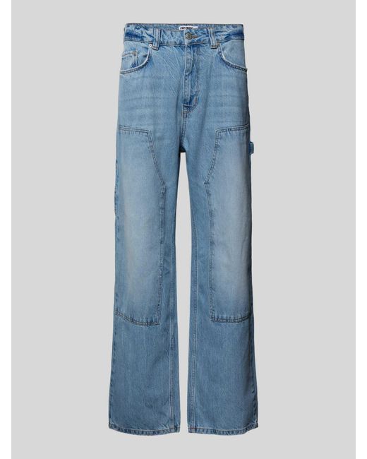 Review Baggy Fit Jeans Met Hamerlus in het Blue voor heren