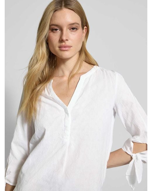 Christian Berg Women Regular Fit Tuniek Met Knoopdetails in het White