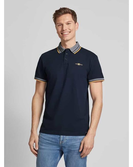 Tom Tailor Regular Fit Poloshirt Mit Kontraststreifen in Blue für Herren