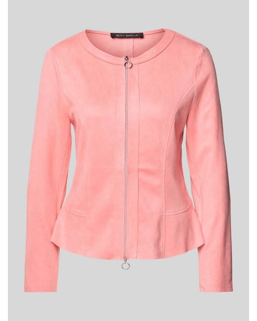 Betty Barclay Blazer Met Tweewegritssluiting in het Pink