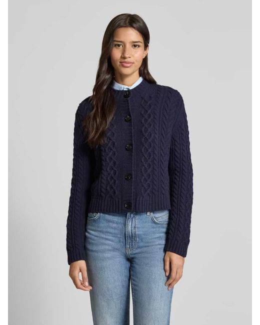 Weekend by Maxmara Blue Regular Fit Strickjacke aus reiner Wolle Modell 'ABITO'