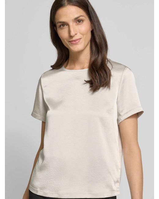 Weekend by Maxmara Regular Fit T-Shirt Van Satijn En Jersey, Model 'Gilbert' in het Natural