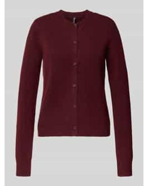 Pieces Regular Fit Gebreid Jack Met Wol, Model 'Malou' in het Red