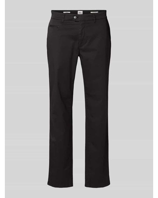 Brax Regular Fit Chino mit Paspeltasche Modell 'EVEREST' in Black für Herren
