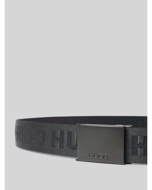 Boss Gürtel mit Label-Musterung Modell 'GARRATT' in Gray für Herren