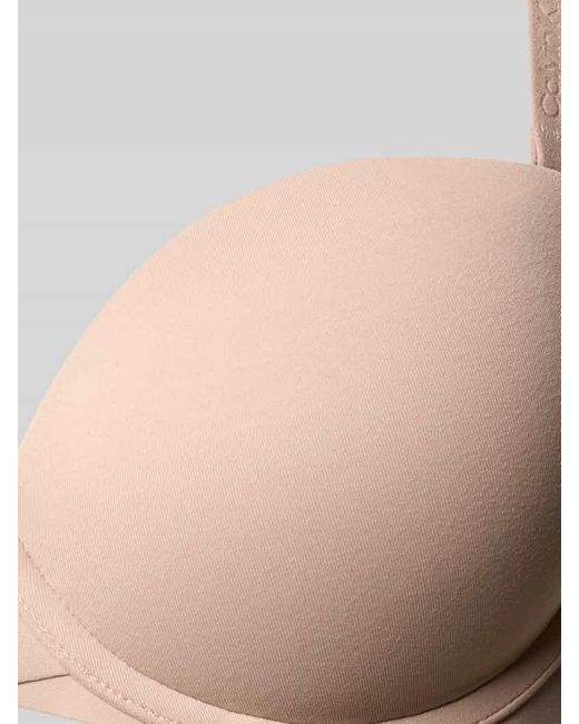 Calvin Klein Natural Push-up-BH mit Label-Details Modell 'PERFECT FIT'