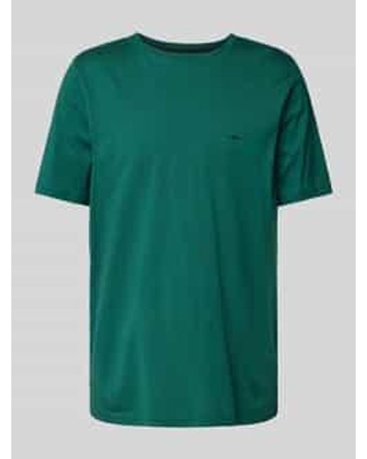Fynch-Hatton T-shirt Met Logostitching in het Green voor heren