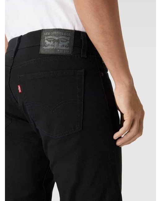 Levi's Slim Straight Fit Jeans im 5-Pocket-Design in Black für Herren