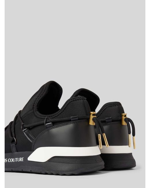 Versace Slip-on Sneakers Met Labelstatement in het Black voor heren