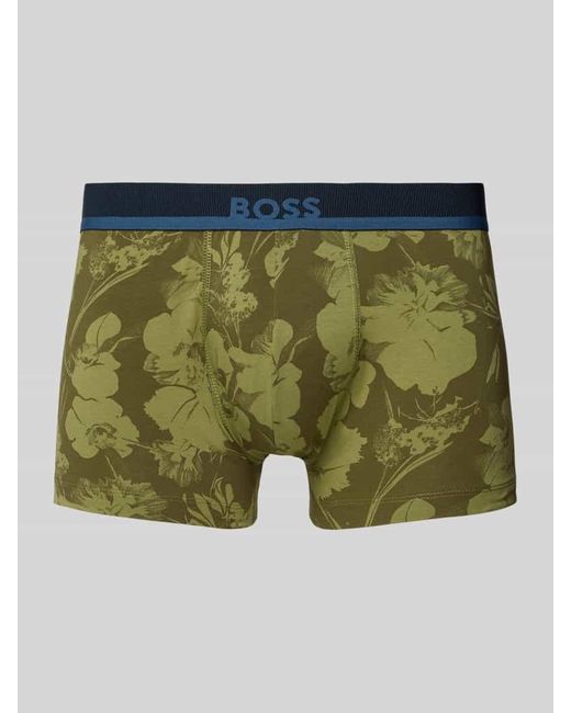 Boss Trunks mit elastischem Label-Bund in Green für Herren