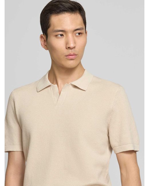 Casual Friday Regular Fit Poloshirt Met Structuurmotief in het Natural voor heren