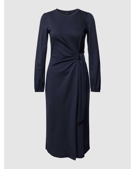 Weekend by Maxmara Blue Kleid mit 3/4-Arm und unifarbenem Design