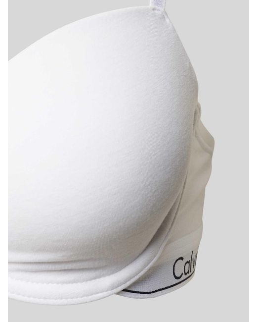 Calvin Klein Beha Met Spaghettibandjes Met Label, Model 'Demi' in het White