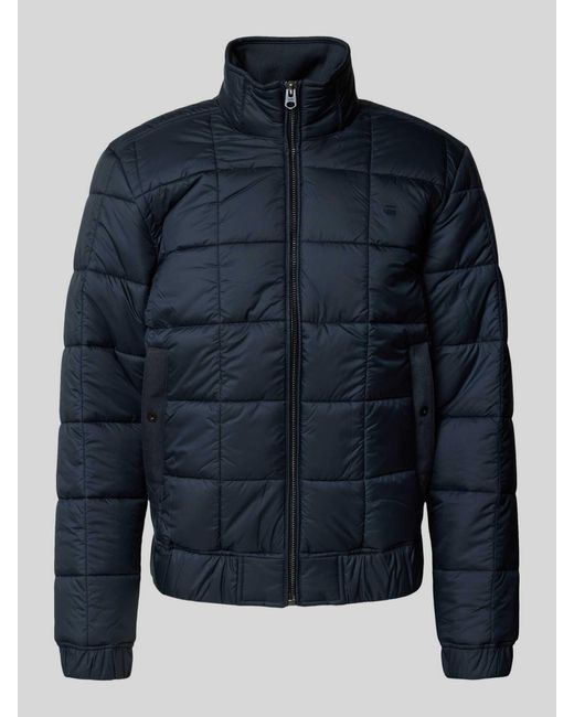 G-Star Gewatteerd Jack Met Opstaande Kraag, Model 'Meefic' in het Blue voor heren
