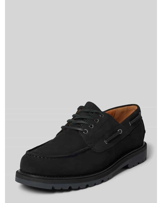 Vagabond Lederhalbschuhe mit Ziernaht Modell 'Jay' in Black für Herren