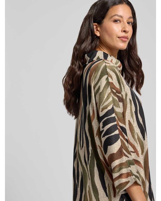 Apricot Relaxed Fit Jurk Met Wijde Col in het Multicolor