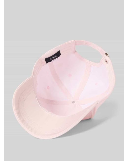 Guess Pink Basecap mit Label-Applikation