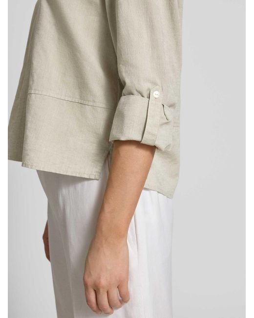 Opus Regular Fit Blouse Met V-Hals Model 'Feleen' in het Natural