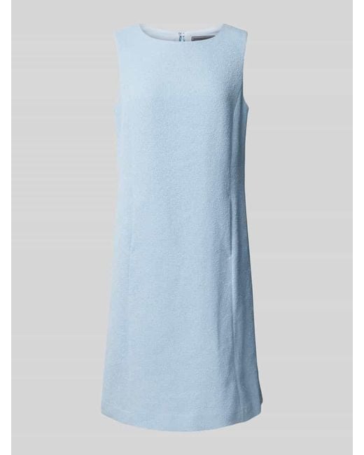 White Label Blue Knielanges Kleid mit Rundhalsausschnitt
