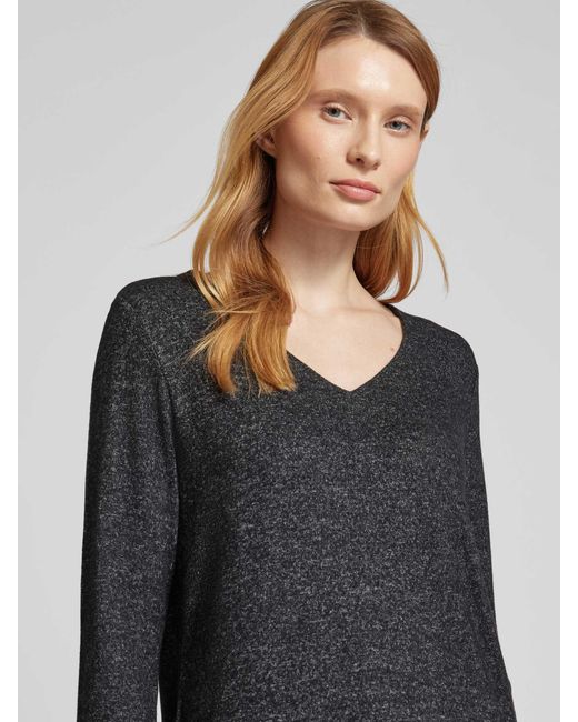 Tom Tailor Regular Fit Gebreide Pullover Met Viscose in het Black