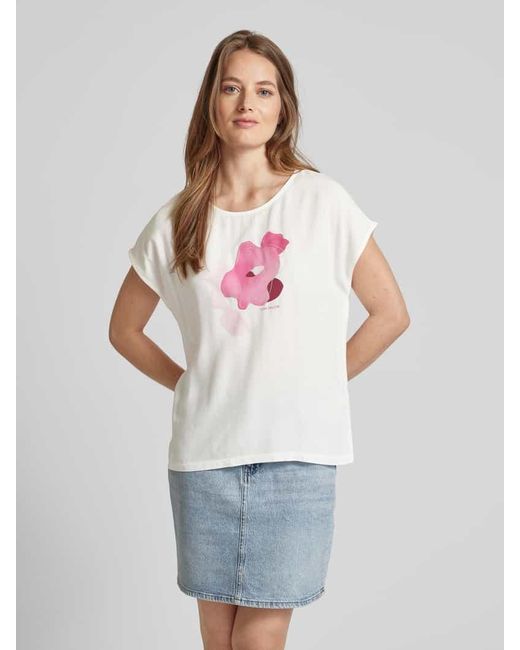 Tom Tailor Pink T-Shirt mit Allover-Muster