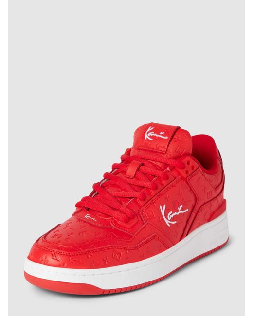 Karlkani Sneakers Met Labelstitching in het Red voor heren