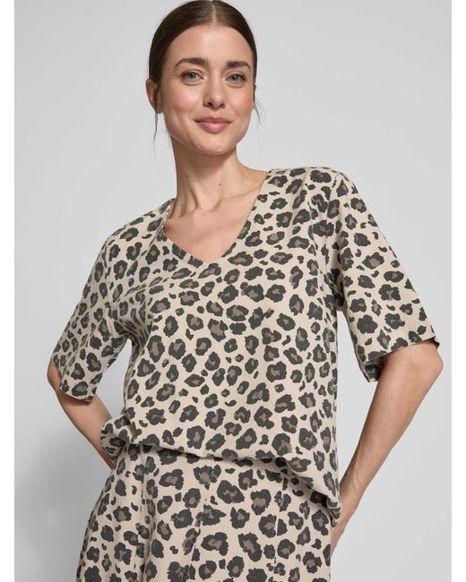 Freequent Regular Fit Blouseshirt Met V-hals in het White