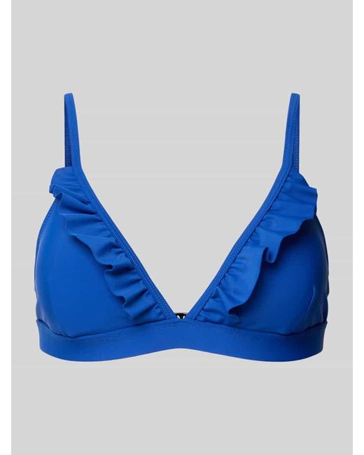 Shiwi Blue Bikini-Oberteil mit Volants Modell 'Beau'