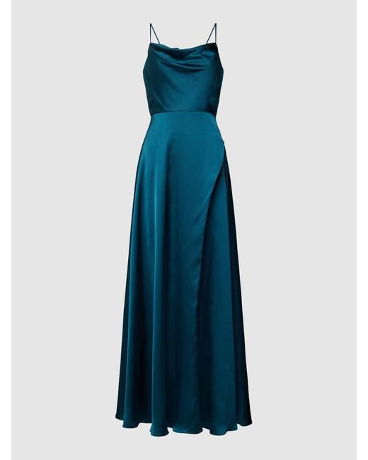 Luxuar Blue Abendkleid mit Gehschlitz