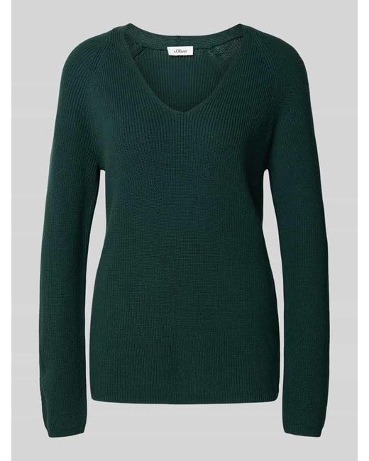 S.oliver Green Regular Fit Strickpullover aus Baumwoll-Mix