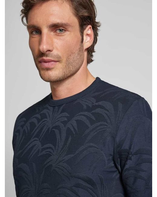 Tom Tailor T-Shirt mit Allover-Muster in Blue für Herren