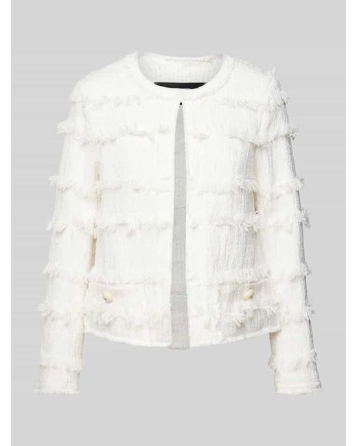 Luisa Cerano Natural Blazer Mit Strukturmuster