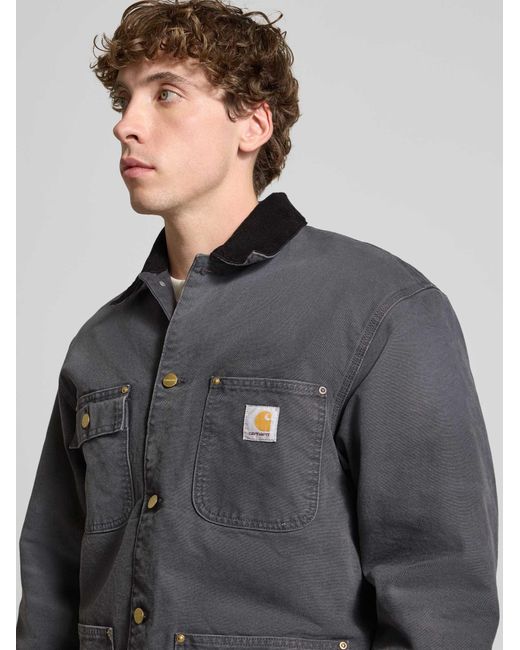 Carhartt Regular Fit Jack Met Platte Kraag, Model 'Chore' in het Gray voor heren