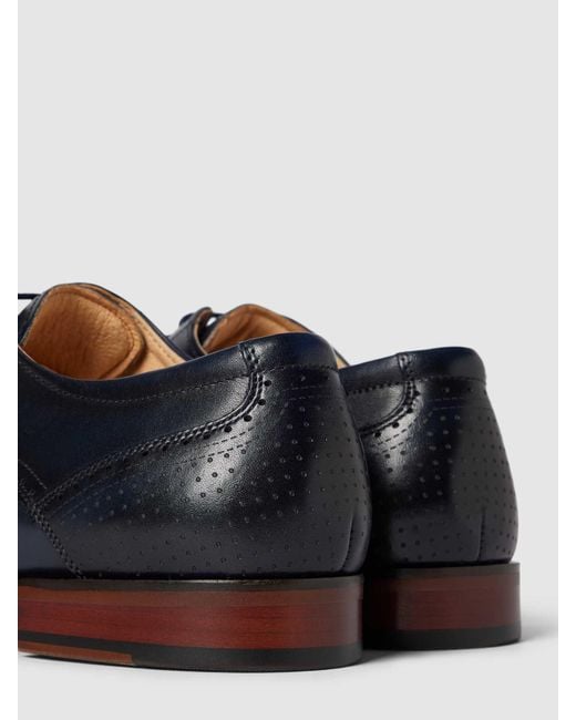 DIGEL Derby Schoenen Van Leer in het Blue voor heren