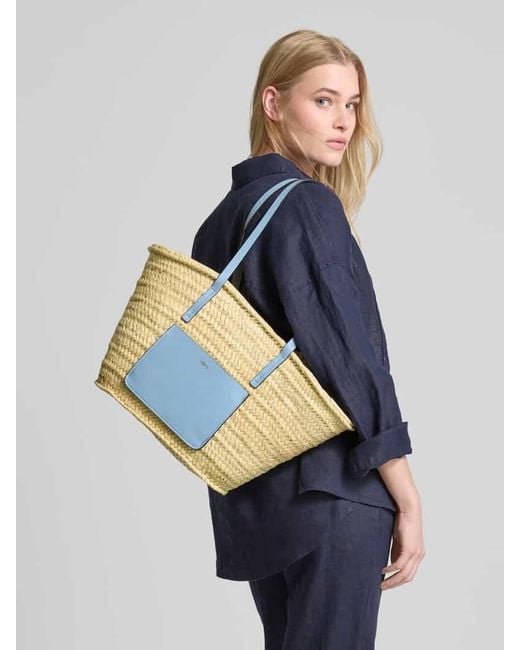 Abro⁺ Blue Shopper mit Label-Detail Modell 'GEMMA'