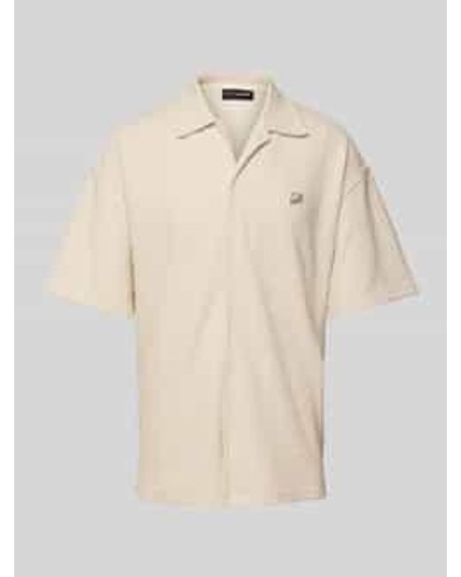 PEGADOR Regular Fit Vrijetijdsoverhemd Met Labelstitching in het Natural voor heren