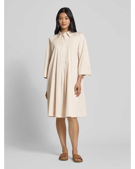 Marc Cain Natural Knielanges Hemdblusenkleid mit 3/4-Arm