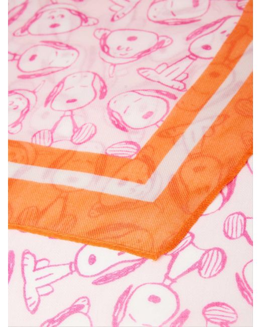 Codello Schal mit Motiv-Print in Orange für Herren