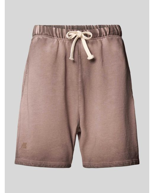 Another Cotton Lab Relaxed Fit Korte Broek Met Labelprint in het Multicolor voor heren
