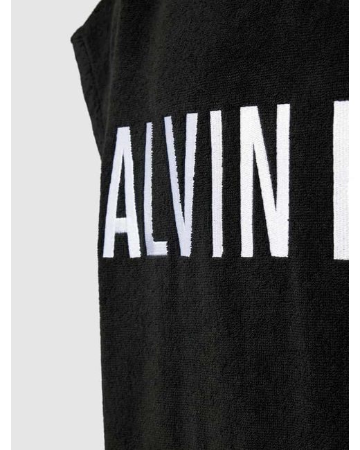 Calvin Klein Hoodie mit Label-Stitching Modell 'TOWEL' in Black für Herren