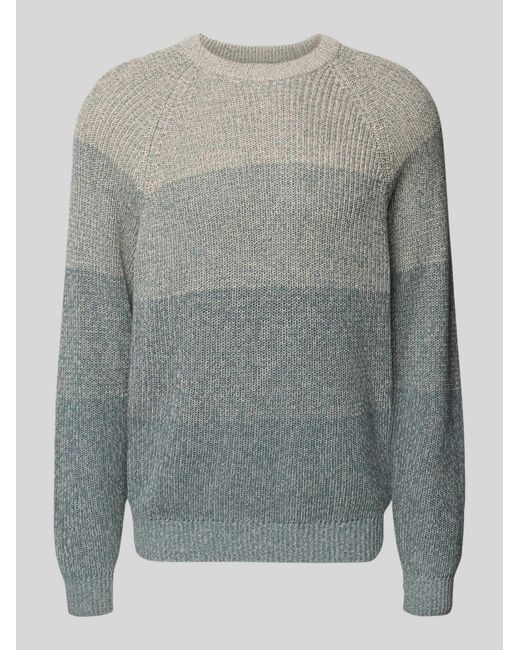 Only & Sons Relaxed Fit Gebreide Pullover Van Puur Katoen, Model 'Birk' in het Gray voor heren