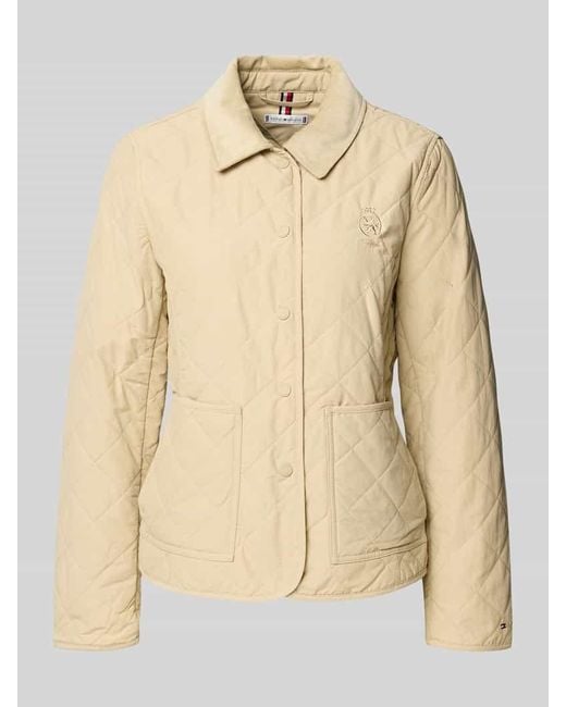 Tommy Hilfiger Natural Slim Fit Steppjacke aus Baumwoll-Mix