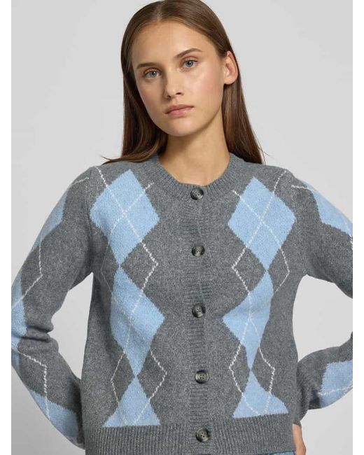 ONLY Blue Regular Fit Strickjacke mit Woll-Anteil Modell 'BRIGHTON'