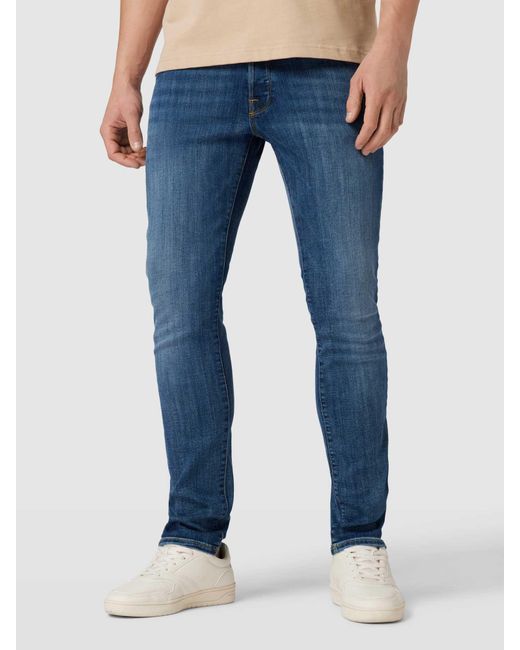 Jack & Jones Slim Fit Jeans mit Label-Patch Modell 'GLENN' in Blue für Herren