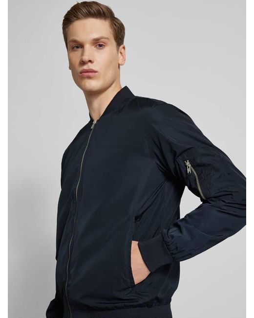 Blend Blouson mit Paspeltaschen in Blue für Herren