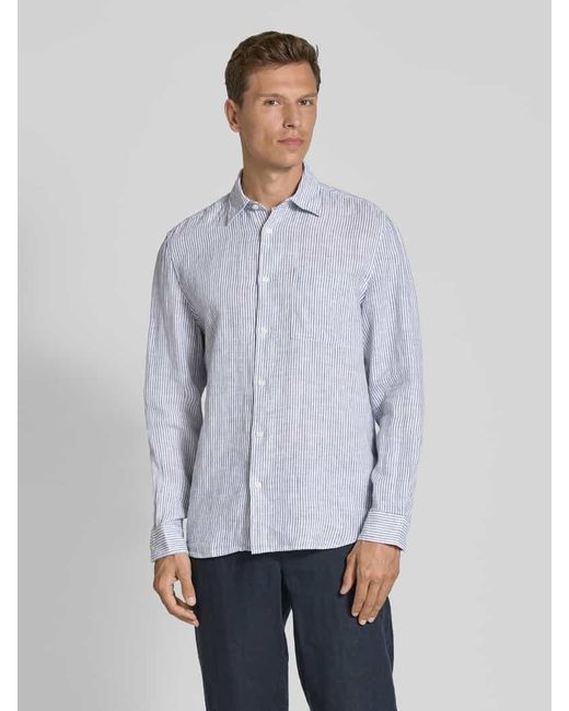 Marc O' Polo Regular Fit Leinenhemd aus reinem Leinen in Blue für Herren